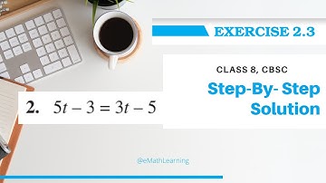 Q2, Ex. 2.3, chapter 2 - Solutions , Linear equations in one Variable, Class 8 maths, CBSC, NCERT,
