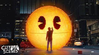 Pac-Man Destroys The City Pixels 2015