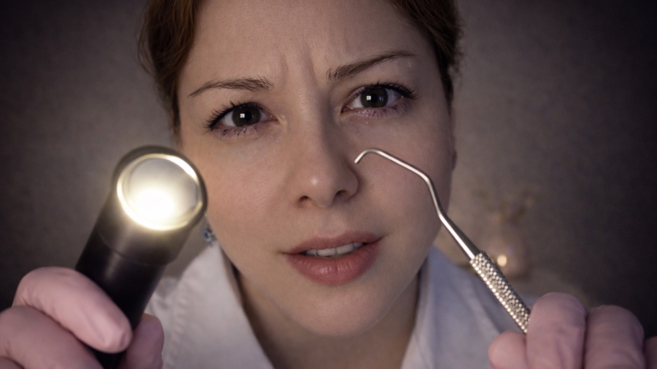 ASMR Detailed Skin Examination | Extractions, Face Mapping & Red Light Therapy (personal attention)