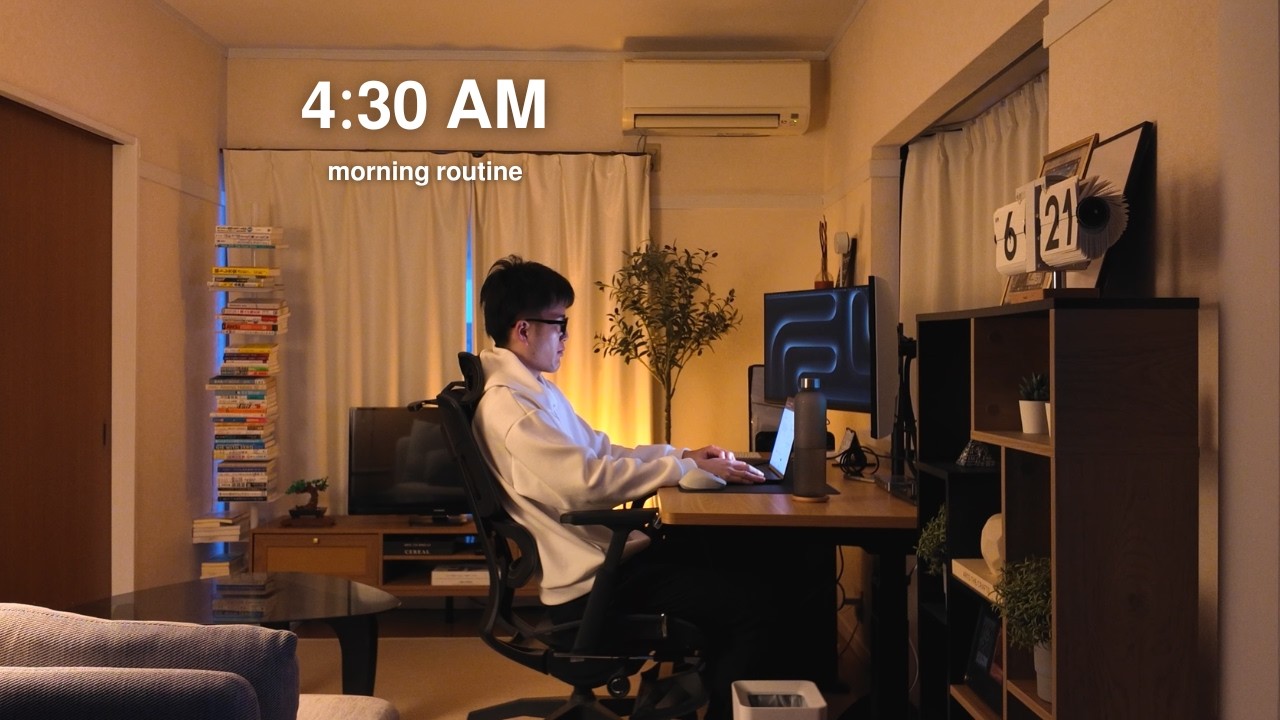 送込 タカノ綾 future daily morning routine 4:30 AM Morning Routine | Investing in Myself in the Cold Quiet