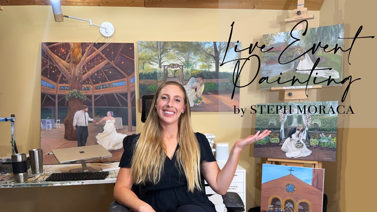 Живая свадебная живопись от Steph Moraca Fine Art — Информационное видео, Живой художник из Питтс...