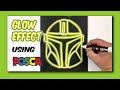 How to draw the glow effect using posca markers