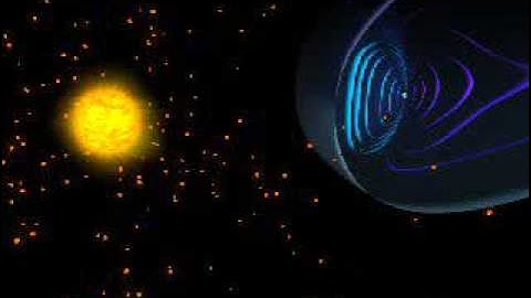 Solar Wind Impacting Magnetosphere Creating Aurora