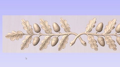 Vectric V10 Tutorials | 3D Modeling | Oak Leaf Branch