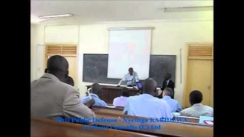 PhD Public Defense - Mr. Karidewa NYEINGA
