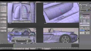 Porsche Carrera GT Modeling Timelapse #5 - Blender 2.61 @blazraidr