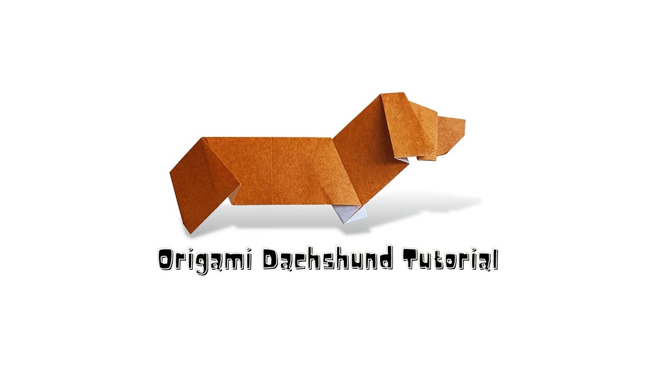 Dachshund Puppy Easy origami stepbystep tutorial paper craft for