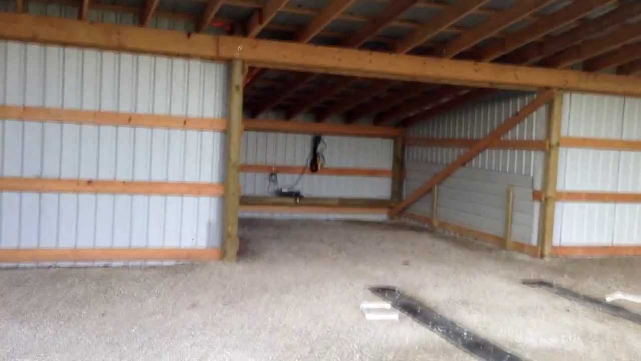 How to build a cheap Hangar or pole barn - YouTube