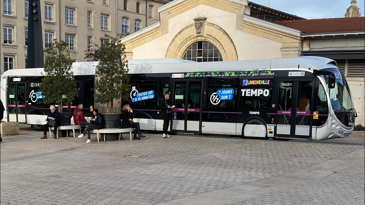 IRISBUS Crealis Neo 18 GNC - TEMPO 2 - Réseau STAN [NANCY] - LAXOU Sapinière à LANEUVEVILLE Centre