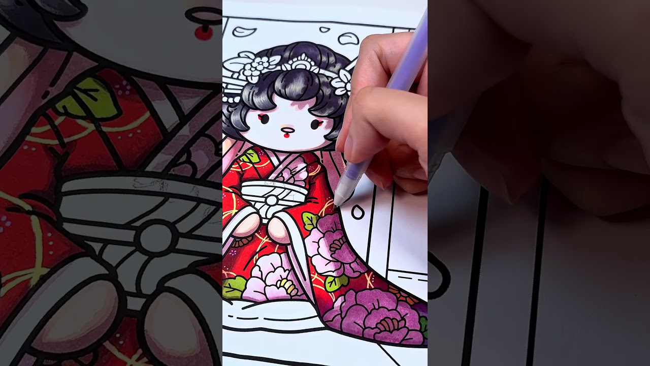 Japanese Kimono   Cozy Fashion Coloring Book by Jade Summer   YouTube