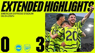 EXTENDED HIGHLIGHTS | Brighton \& Hove Albion vs Arsenal (0-3) | Premier League