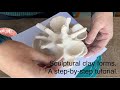 Clay sculpting tutorial. Pinching fans and spikes.