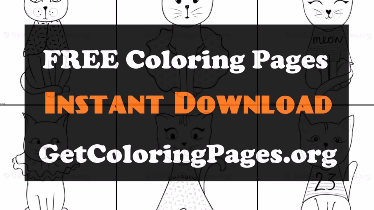 Cat coloring pages mammals - YouTube