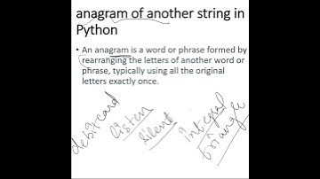 Anagram in Python | check for a string is an anagram or not @VR-Universe #pythontutorial #python