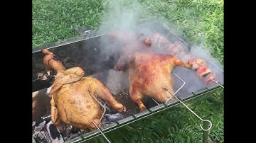 bếp nướng than hoa tự xoay