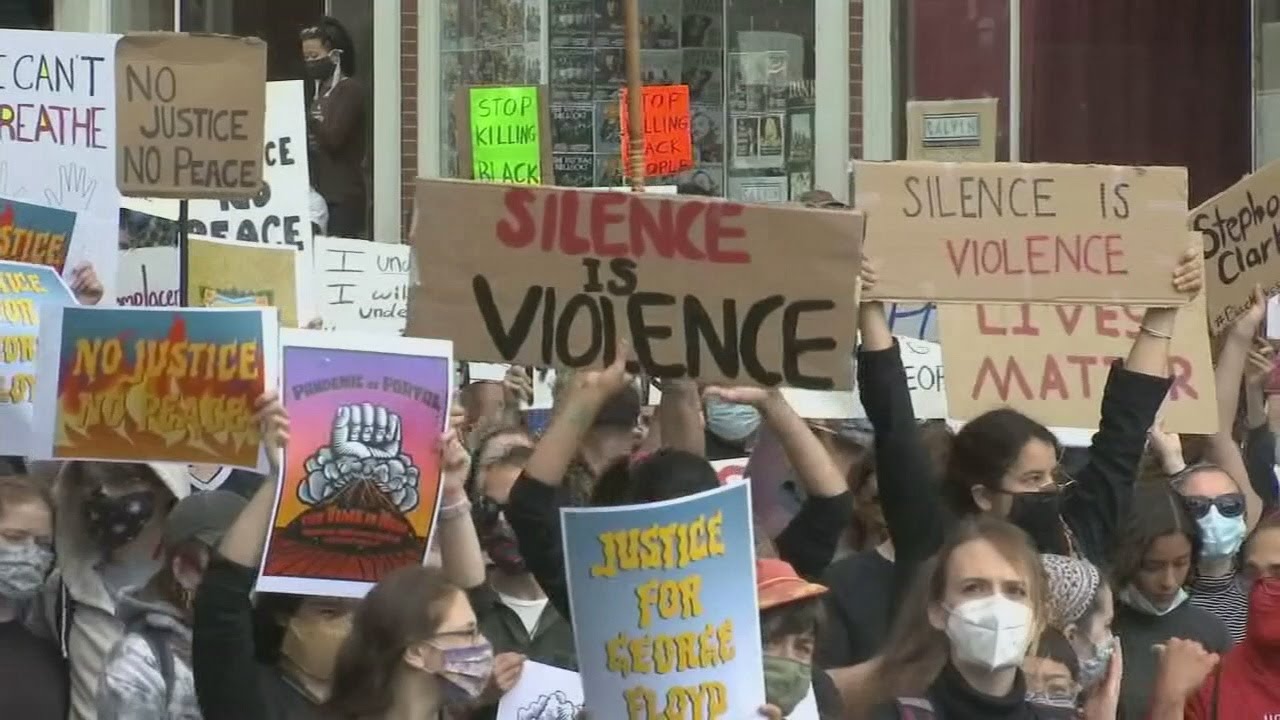 Northampton protesters rally against death of George Floyd - YouTube