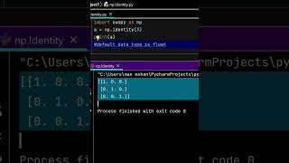 Celebrity identity function of numpy in python Wealth