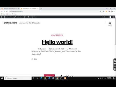 wordpress tutorials in hindi part-02 | how to create pages and menus ...
