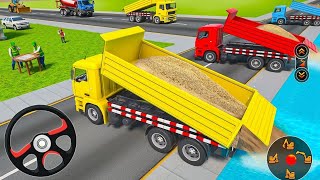 Direksiyonlu Kamyon Simülatör Oyunu - Offroad Bridge Construction 3D - Android Gameplay screenshot 5