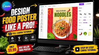 Canva Noodle Poster Tutorial - Create Like a Pro Designer