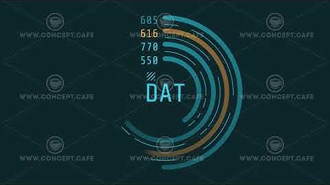 Animated HUD infographic element round shape with numerical data.