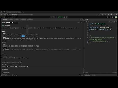 #LeetCode 2723 | Add Two Promises #TypeScript