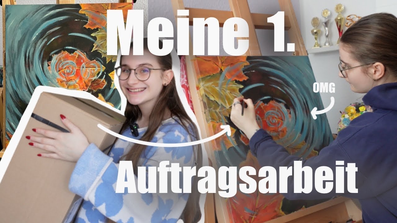 POV: Du bekommst als Künstlerin deinen 1. Auftrag 😱🎨| Von der Skizze zum verpacken der Leinwand
