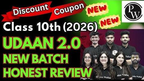 Honest Review🧐| PW UDAAN 2.0 CLASS 10 BATCH 2026 DISCOUNT🎉 | COUPON CODE | BEST NEW BATCH Class 10