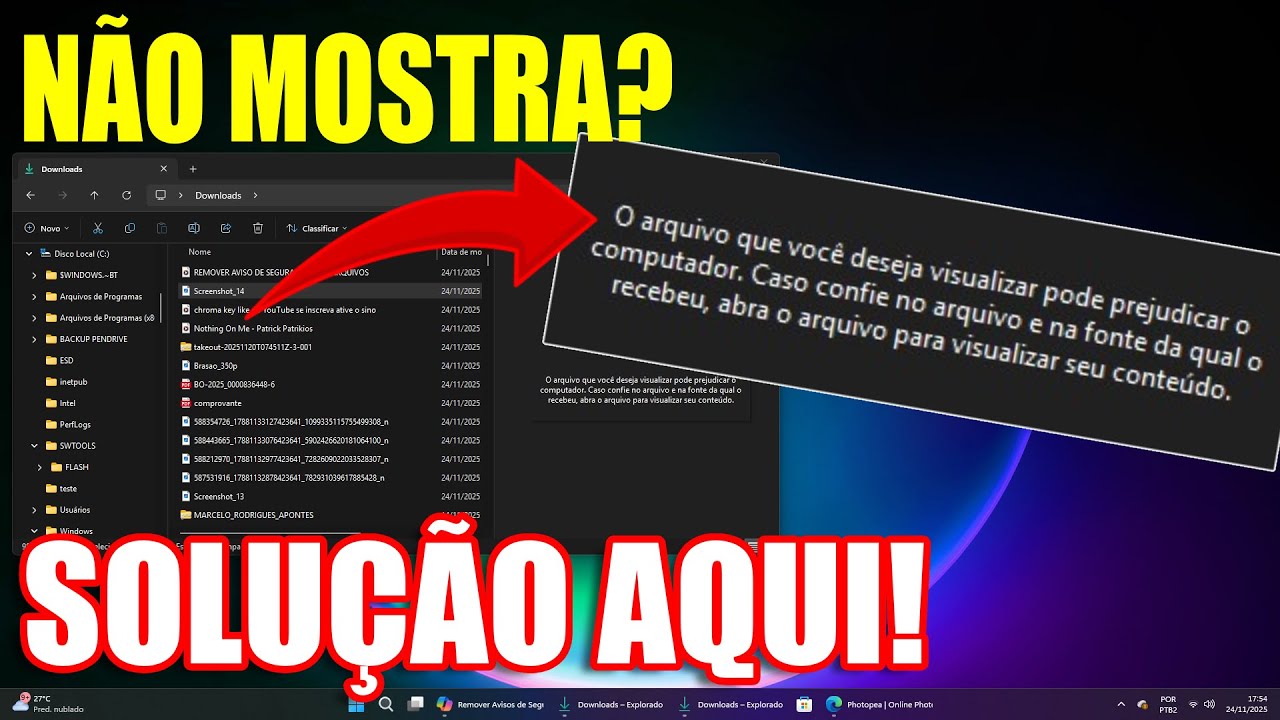 Como Liberar a Visualização do Arquivo no Windows — Resolva o aviso ...