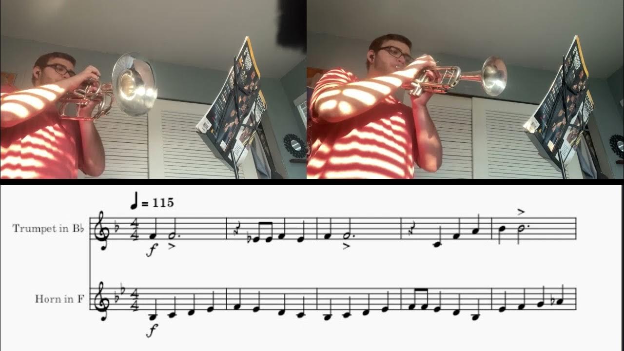 Trumpet and Mellophone Duet Bottom Bass Boogie (from Essential Elements 2000) YouTube