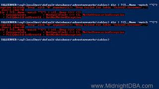Drop Tables in Powershell