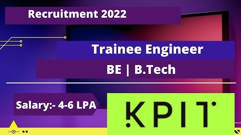 KPIT Off Campus Drive For 2022 Batch | KPIT Recruitment 2022 | KPIT Hiring 2021 Batch