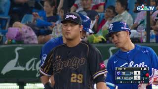 09/22 富邦 vs Lamigo 三局上,高國輝把握得點圈打擊機會,打穿三游防線的安打助富邦成功破蛋