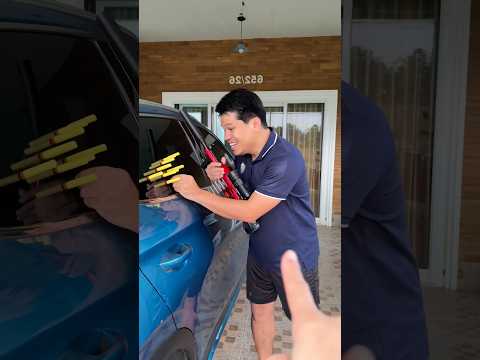 สนุกเรา... แต่เขาไม่สนุกด้วย! | Keep your Nerf darts off other people's cars! #shortvideo #pov