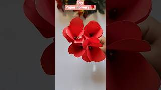 Easy paper flowers for home decoration 🏡 | Simple craft, beautiful result 🌹#shorts #youtubeshorts