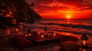 Sunset Beach Date ❤️ Romantic Music for Two | Love & Candlelight Ambience