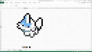 Minute Pokemon Pixelart : Mudkip (How to Draw 8-bit Pokemon)