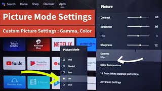 OnePlus Android TV Picture Mode Settings | Custom Brightness | Backlight | Gamma | Color Temperature screenshot 5