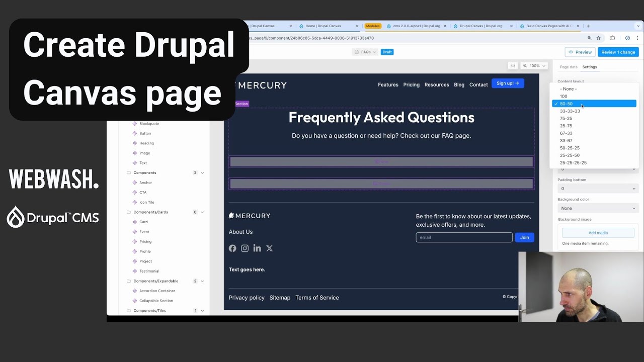 Create Drupal Canvas page