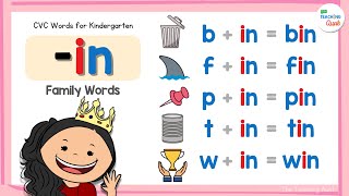 Cvc Words For Kindergarten -In Word Family Learn How To Read Reading 3-Letter Words