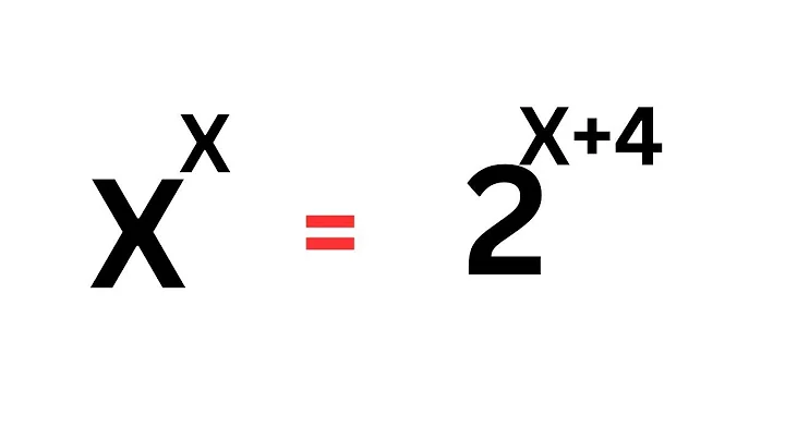 A Beautiful Equation X^x=2^x+4 | Best Trick!!! | Olympiad Mathematics...