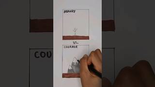 Bravery Vs. Courage Drawing #courage #drawing #art