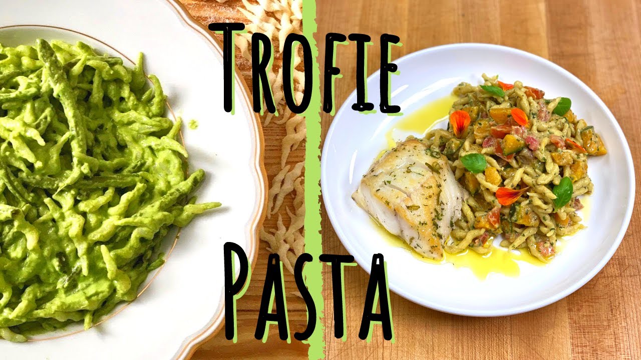 Pasta Grannies Hand Rolled Trofie Noodles w/ Basil Sauce + Grilled