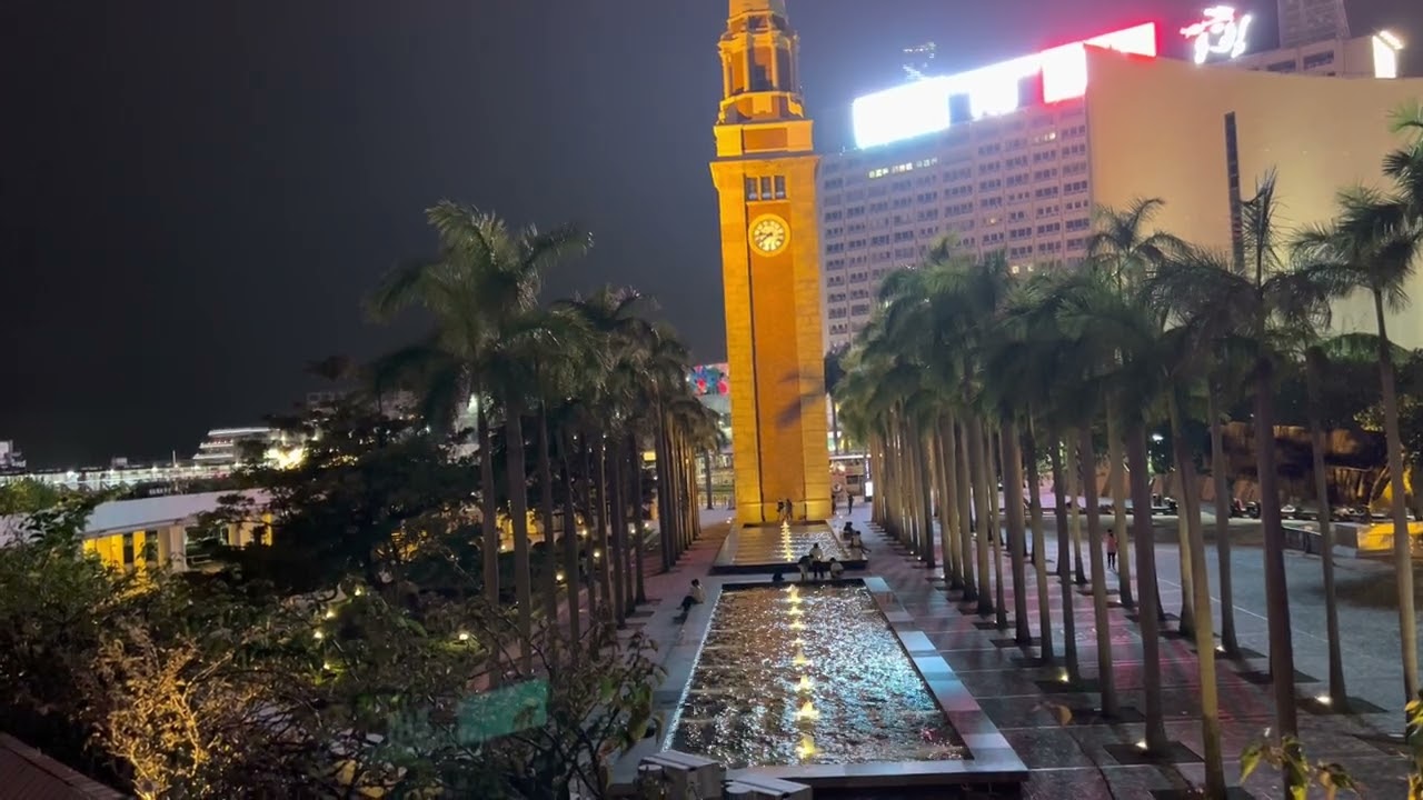 Hong Kong Iconic Clock Tower under different lights - Tsim Sha Tsui