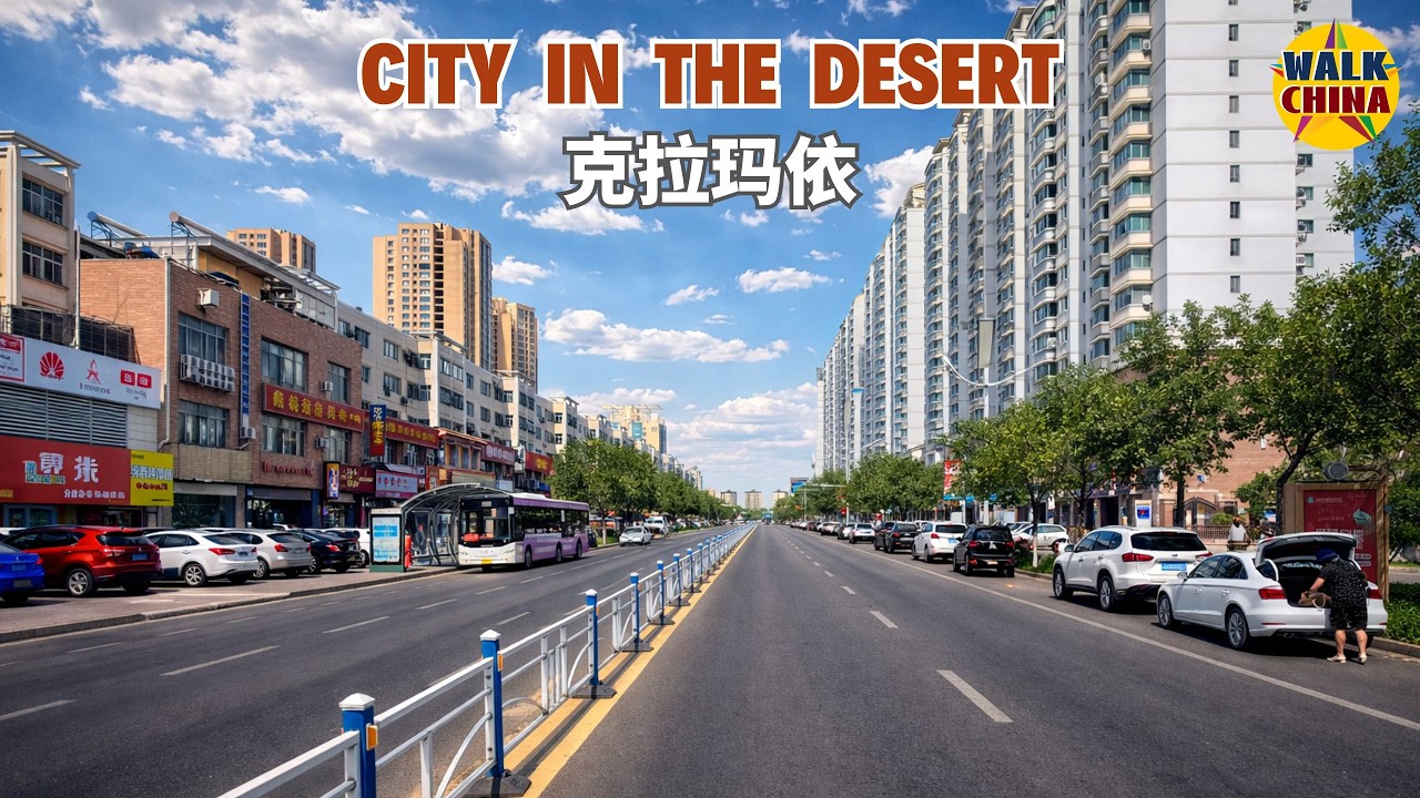 Китайское чудо: от пустыни к современному городу | Поездка по Карамаю, Синьцзян | 4K