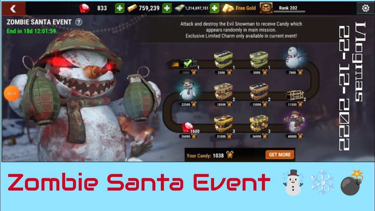 Dead Target Vlogmas 22 12 2022 - Zombie Santa Event