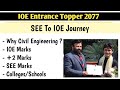Ioe entrance topper 2077  why civil engineering in nepal  see to ioe entrance topper journey