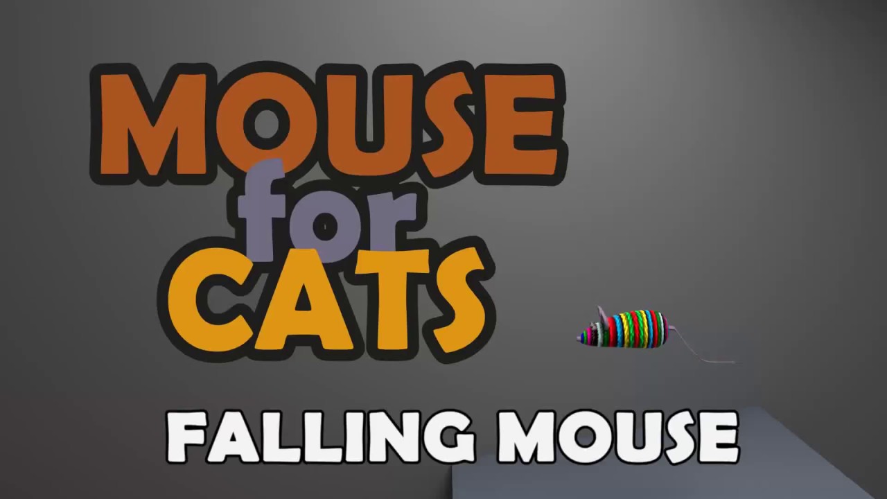 CAT GAME falling mouse video game for cats 60fps YouTube