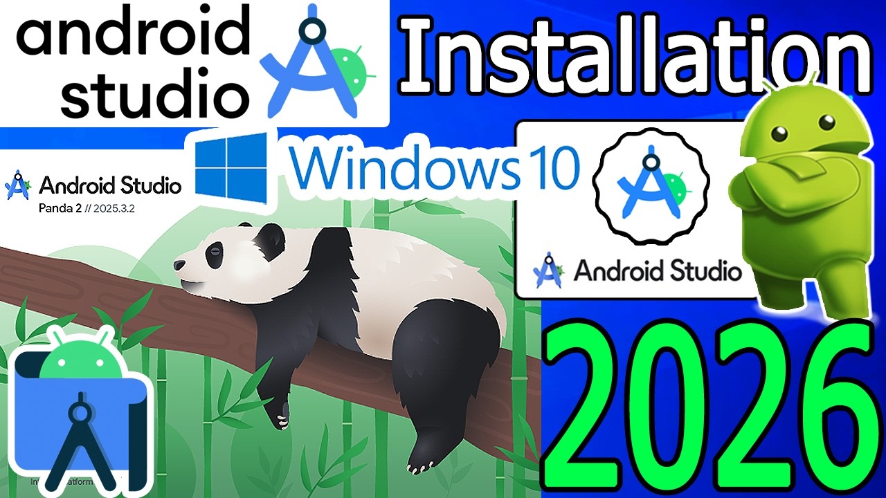 Как установить Android Studio Panda на Windows 10 [Обновление 2026 года] Запуск Android-приложени...