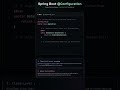 SpringBoot Configuration | Java Concepts#springboot #java #restapis